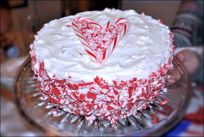 White Mint-Dark Chocolate Layer Cake