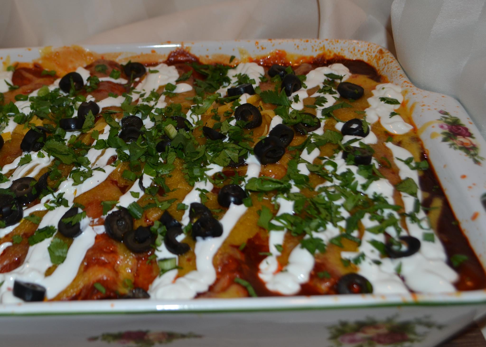 Killer Turkey Enchiladas with Fast Molé